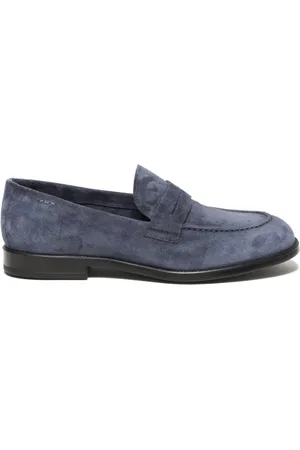Alexander Hotto Buty, Mężczyzna, Niebieski, 41 EU, Zamsz, Niebieskie mokasyny z memory foam