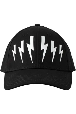 Neil Barrett Akcesoria, Mężczyzna, Czarny, ONE SIZE, Regulowana Six Panels Cap