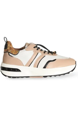 ALVIERO MARTINI 1A CLASSE Buty, Kobieta, Beżowy, 36 EU, Nude Sneakers z nadrukiem Geo Classic