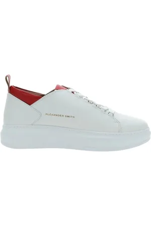 Alexander Smith Buty, Mężczyzna, Biały, 44 EU, Sneakers - Biało/Czerwony - Stylowy Model