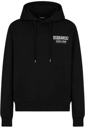 Dsquared2 Bluzy, Mężczyzna, Czarny, XL, Icon Ceresio 7 Hoodie