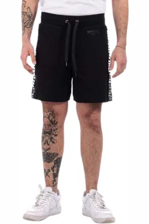 Moschino Szorty, Mężczyzna, Czarny, S, Czarne Bawełniane Spodenki Regular Fit
