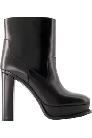 Alexander McQueen Buty, Kobieta, Czarny, 39 EU, Skóra, Leather boots