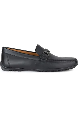 Geox Buty, Mężczyzna, Czarny, 44 EU, Czarne Grip Moccasins dla Mężczyzn