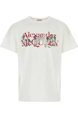 Alexander McQueen Koszulki, Mężczyzna, Biały, S, Casual Bawełniany T-shirt