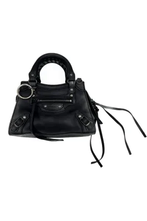 Balenciaga Pre-owned, Kobieta, Czarny, ONE SIZE, Len, Pre-owned Skórzane torebki