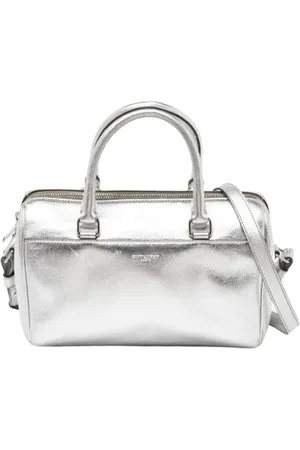 Saint Laurent Pre-owned, Kobieta, Szary, ONE SIZE, Zamsz, Pre-owned Skórzane torebki