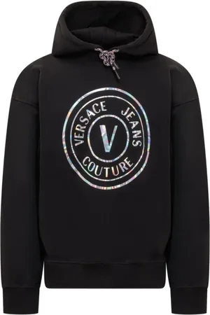 VERSACE Bluzy, Mężczyzna, Czarny, M, Swetry Bluzy z kapturem