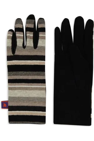 Gallo Akcesoria, Kobieta, Wielobarwność, ONE SIZE, Fleece Gloves z Wielobarwnymi Paskami