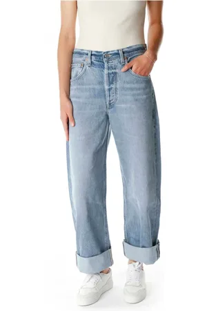 Citizens of Humanity Jeansy, Kobieta, Niebieski, W26, Denim, Baggy Cropped Straight Leg Jeansy
