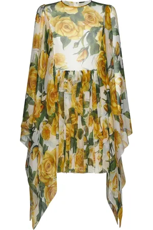 Dolce & Gabbana Sukienki, Kobieta, Wielobarwność, S, Szyfon, Krótkie Sukienki Kaftanowe
