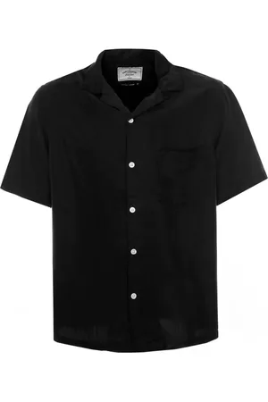 Portuguese Flannel Koszule, Mężczyzna, Czarny, M, Casual koszula z krótkim rękawem z nadrukiem psa