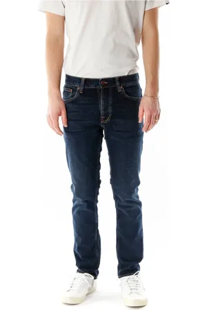 Nudie Jeans Jeansy, Mężczyzna, Niebieski, W32 L36, Denim, Jeansy