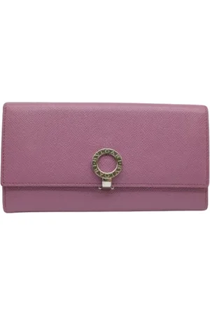 Bvlgari Pre-owned, Kobieta, Fioletowy, ONE SIZE, Skóra, Pre-owned skórzane portfele