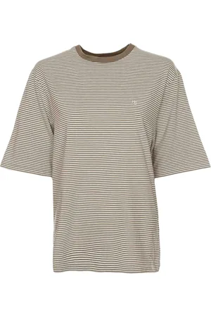 ANINE BING Koszulki, Kobieta, Wielobarwność, L, Casual Tee z Haftem Logo