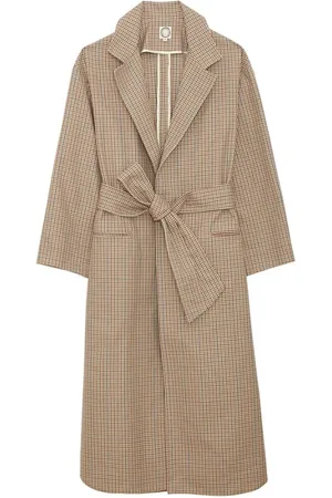 Inès de la Fressange Płaszcze, Kobieta, Beżowy, M, Bawełna, Greta coat