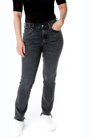 AGOLDE Jeansy, Kobieta, Szary, W30, Denim, Jeansy