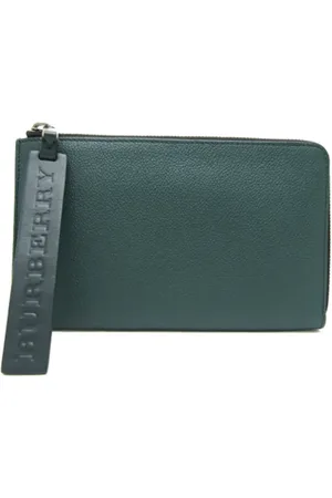 Burberry Pre-owned, Kobieta, Zielony, ONE SIZE, Skóra, Pre-owned Leather clutches