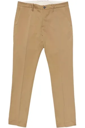 Nine In The Morning Spodnie, Mężczyzna, brązowy, XL, Spodnie Chino Slim Fit z Elastycznym Pasem