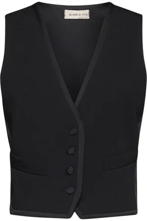 BLANCA Kurtki, Kobieta, Czarny, L, Elegancki Gilet Top