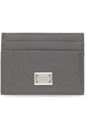 Dolce & Gabbana Akcesoria, Mężczyzna, Szary, ONE SIZE, Etui na karty z logo
