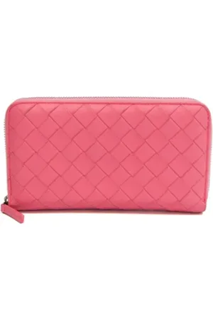 Bottega Veneta Pre-owned, Kobieta, Różowy, ONE SIZE, Skóra, Pre-owned skórzane portfele