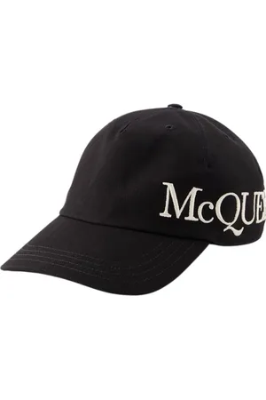 Alexander McQueen Akcesoria, Mężczyzna, Czarny, S, Czarna Bawełniana Czapka Baseballowa