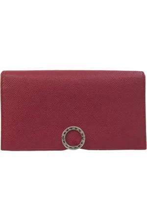 Bvlgari Pre-owned, Kobieta, Czerwony, ONE SIZE, Skóra, Pre-owned skórzane portfele