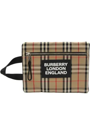 Burberry Pre-owned, Kobieta, Beżowy, ONE SIZE, Bawełna, Pre-owned Cotton clutches
