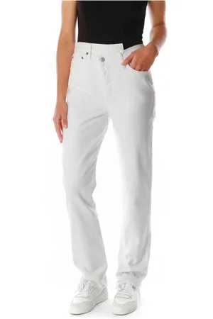 AGOLDE Jeansy, Kobieta, Biały, W31, Denim, Jeansy o prostym krojuy