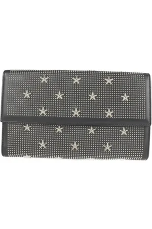 Jimmy Choo Pre-owned, Kobieta, Czarny, ONE SIZE, Skóra, Pre-owned skórzane portfele