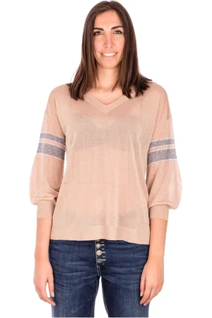 KANGRA CASHMERE Swetry, Kobieta, Różowy, L, Stylowy Sweter z Rękawami