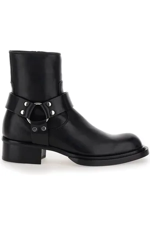 Alexander McQueen Buty, Mężczyzna, Czarny, 41 EU, Czarne Skórzane Botki Zamek Błyskawiczny