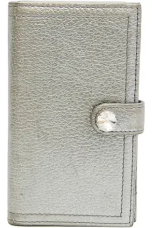 Miu Miu Pre-owned, Kobieta, Szary, ONE SIZE, Skóra, Pre-owned skórzane portfele