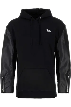 JUNYA WATANABE Bluzy, Mężczyzna, Czarny, M, Czarny Bawełniany Sweter Współpraca Patta