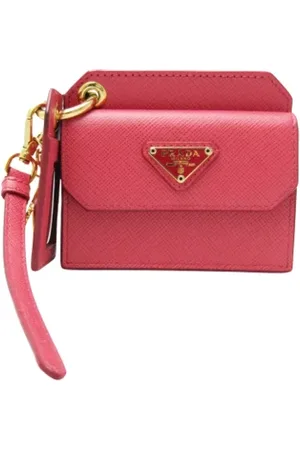 Prada Pre-owned, Kobieta, Różowy, ONE SIZE, Skóra, Pre-owned skórzane portfele