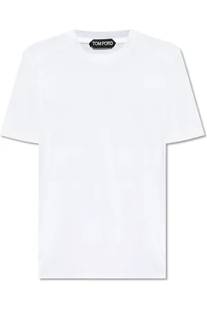 Tom Ford Koszulki, Mężczyzna, Biały, S, Bawełna, T-shirt z logo