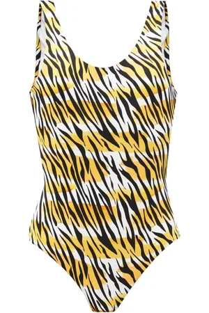 Reina Olga Stroje kąpielowe, Kobieta, Wielobarwność, L, Tiger Print Scoop Neck Swimsuit