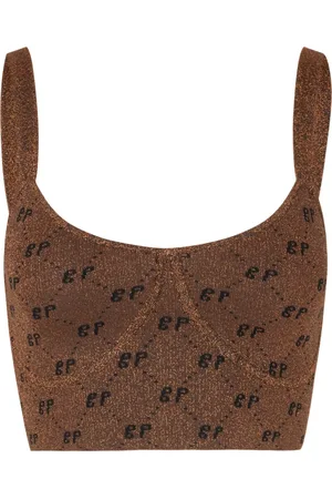 Baum und Pferdgarten Koszulki, Kobieta, brązowy, S, Poliester, Harlequin Crop Top
