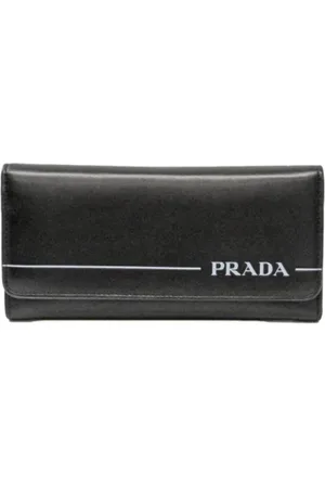 Prada Pre-owned, Kobieta, Czarny, ONE SIZE, Skóra, Pre-owned skórzane portfele