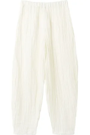 By Malene Birger Spodnie, Kobieta, Biały, M, Len, Wygodne lniane spodnie