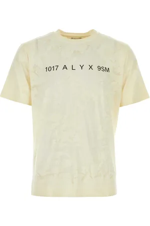 1017 ALYX 9SM Koszulki, Mężczyzna, Żółty, M, Kremowy T-shirt z bawełny