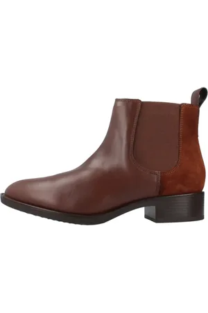 Geox Buty, Kobieta, Czerwony, 37 EU, Stylowe Chelsea Botki Felicity