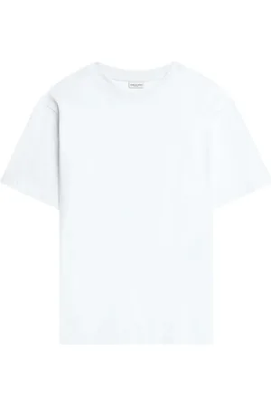 DRIES VAN NOTEN Koszulki, Mężczyzna, Biały, XL, Bawełna, Biała bawełniana koszulka z okrągłym dekoltem