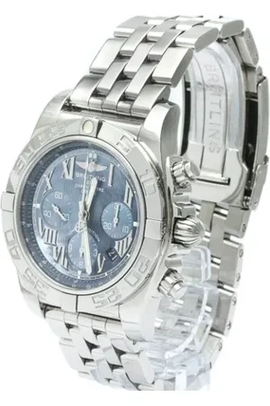Breitling Pre-owned Pre-owned, Kobieta, Niebieski, ONE SIZE, Pre-owned Stainless Steel watches