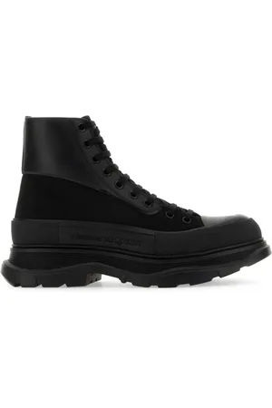 Alexander McQueen Buty, Mężczyzna, Czarny, 43 EU, Botki z płótna i skóry