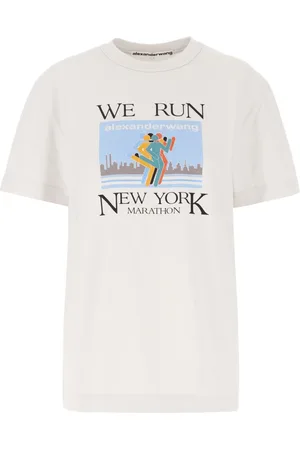 Alexander Wang Koszulki, Kobieta, Biały, XS, Casual Bawełniany T-Shirt