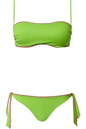 Twin-Set Stroje kąpielowe, Kobieta, Zielony, S, Zielony Komplet Bikini Lurex