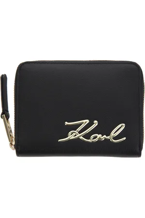 Karl Lagerfeld Akcesoria, Kobieta, Czarny, ONE SIZE, Portfel Signature 2.0