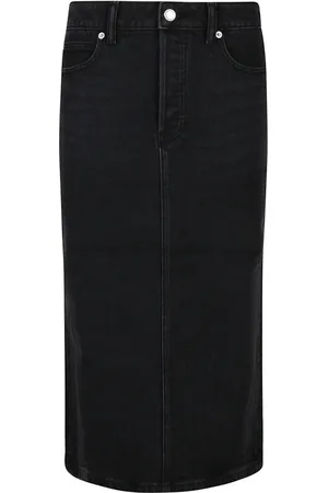 Alexander Wang Spódnice, Kobieta, Czarny, W25, Denim, Denimowa Spódnica Midi